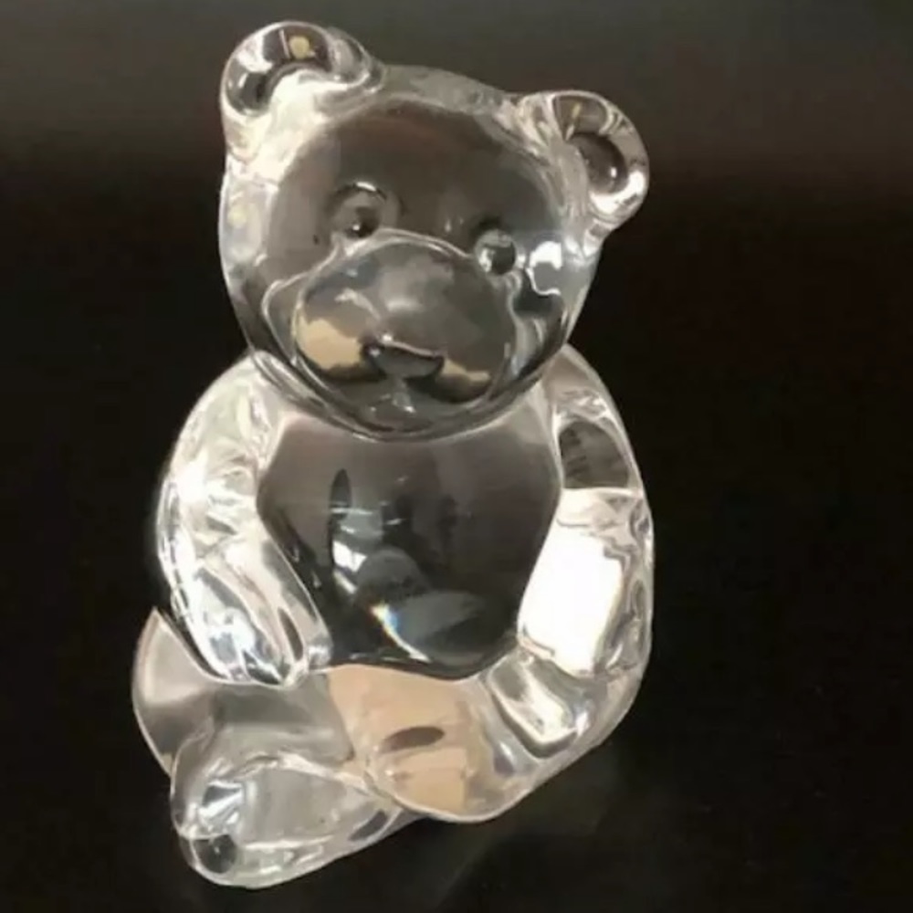 collectible 24% lead crystal bear